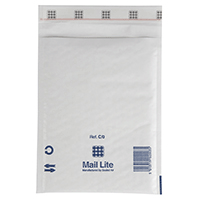 Boblekonvolutt Mail Lite C/0 150x210 mm hvit, 100 stk.