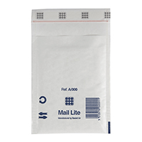 Boblekonvolutt Mail Lite A0 110x160 mm hvit, 100 stk.