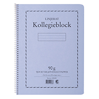 Kollegieblock A4 90g 70 blad linjerat TF, 5-pack