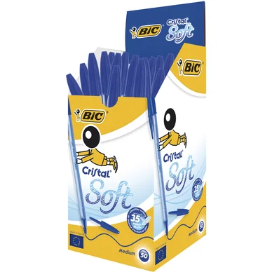 BIC Cristal Soft Medium Blå (50)